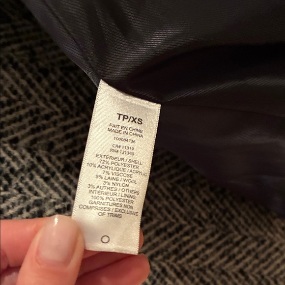 Dynamite Gray Herringbone Double-Breasted Pea Coat - Picture 3 of 6